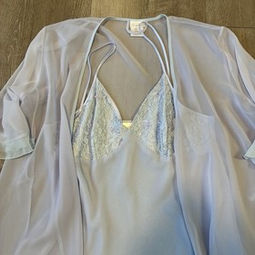 Vintage 2-piece lingerie nightgown set  Lightweight flowy fairy vibes Pastel