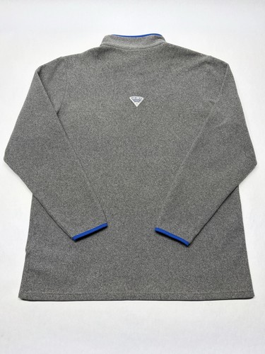 Columbia PFG KC Royals grau blau 1/4 Druckknopf Fleecepullover Herren XL Baseball Fisch - Bild 11 von 22