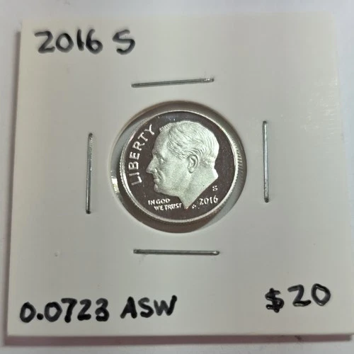 2016 Roosevelt Dime Silver Proof Uncirculated San Francisco Mint 10C