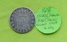 1658 Silver HALF CROWN Coin Oliver Cromwell (14.40grams) ESC447 S3228