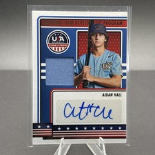 2023 Panini Stars & Stripes Aidan Hall Auto Jersey Patch USA Baseball Rookie
