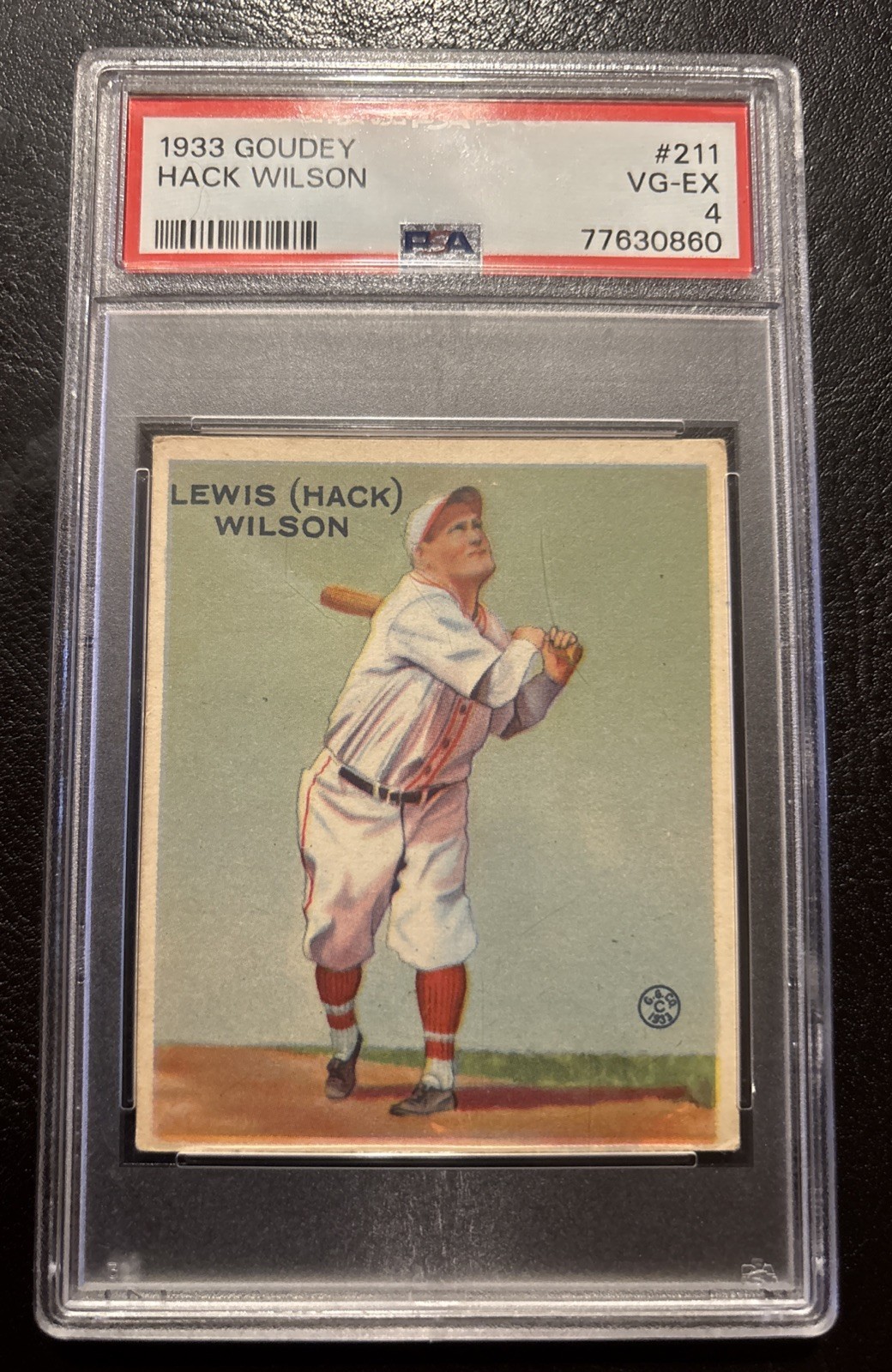 1933 Goudey Hack Wilson #211 PSA 4 Dodgers HOF