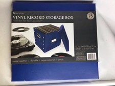 Vinyl Record Storage Box -13.375  x 12.625  x 12.5   Holds 75 Records- New