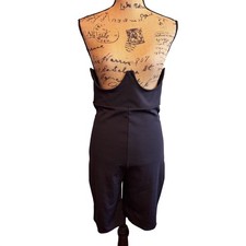 PrettyLittleThing Womens Y2K Party Eveningwear Corset Romper Black Size 8