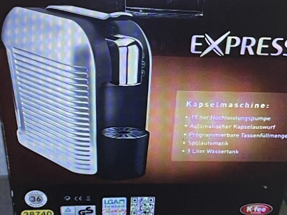 Expressi Kapsel Kaffeemaschine schöne Optik aber mit Fehler -ist was für Bastler - Bild 2 von 4