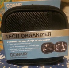 CONAIR - Tech Organizer for Storage Cables and Chargers 3 Compartments To Store