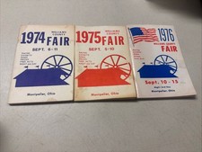 Vintage Williams Co. Montpelier Ohio Official County Fair Books 74'- 76's m4