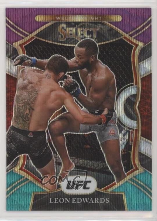 2021 Panini Select UFC Concourse Tri-Color Prizm Leon Edwards #67 0f3j