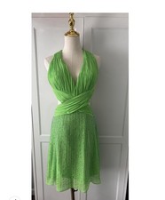 Tony Bowls Paris Green Beaded Party Mini Dress Evening Cocktail Formal Prom