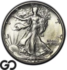 1944-S Walking Liberty Half Dollar 50C Silver Coin, BU++