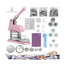 Button Maker Machine Badge Pin Press Kit 1" 1.25" 2.25" 300 Free Parts Kids Gift