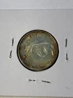 1967 Canada 25 Cents, .800 Silver Coin, Centennial Bobcat