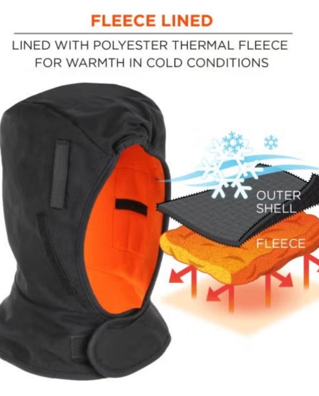 Ergodyne N-Ferno Thermal Liners #6852 2-Layer Liner W/Cotton Shell-Black New