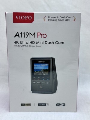 Viofo A119M Pro Mini Dash Cam 4K HDR w/ Sony Starvis 2 Sensor + GPS NEW SEALED