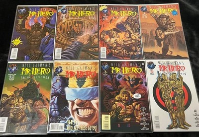 Neil Gaiman's Mr. Hero - The Newmatic Man, #1-12 Missing #5, Signed issue # 2