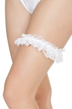 Coquette 104 WHITE Cherished Moments Leg Garter