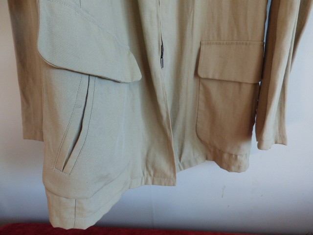 Vtg S/S 1995-Armani Collezioni-Linen Mix-Lightweight-Trench Jacket-Osti-Rare image 6