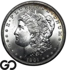 1901 -O Morgan Silver Dollar Coin, Lustrous Blast White Gem BU++ Tougher Date!