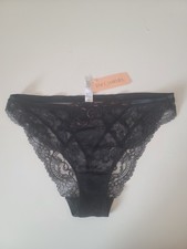 Lise Charmel Soiree Libertine Black Lace Thong Size Large