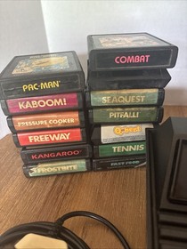 ATARI 2600 Darth Vader Black Console w Gemstick Controller & 13 Game Lot Tested