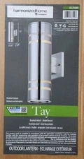 Canarm IOL256BN Tay 2 Light 13" High Outdoor Wall Sconce, Brushed Nickel