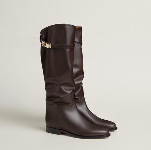 New Hermes Soft supple Jumping Boots brown moka Size 40 with box retail $3500