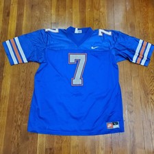 Vintage Nike Team Sports Football Jersey Mens Large Blue 7 Mesh Made in USA 90s