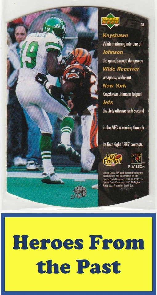 1998 SPx Gold #31 Keyshawn Johnson 069-R - Image 2 of 2