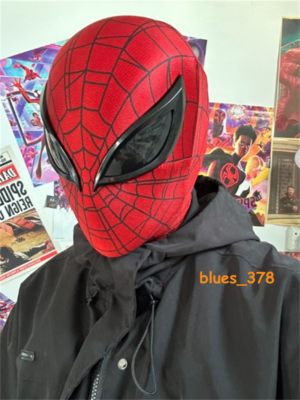 New 1/1 Ultimate Spiderman Mask with Face Shell Eye Lenses Cosplay