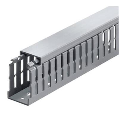 Thomas & Betts 2X2X72 Narrow Slot PVC Gray Wire Duct With Cover 1 Pieces NEW