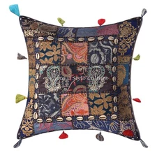 Boho Bohemian Cushion Cover Patchwork Tribal Cowry Throw Decor Pillow Cover Case