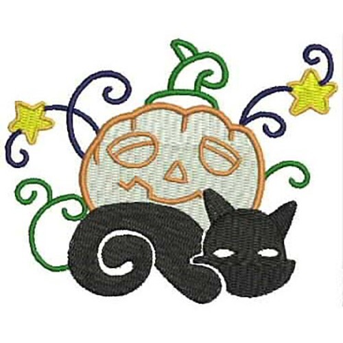 Embroidery Design Set - Halloween Cats(1) - 10 Designs - 9 Formats - USB Stick - Photo 7/12