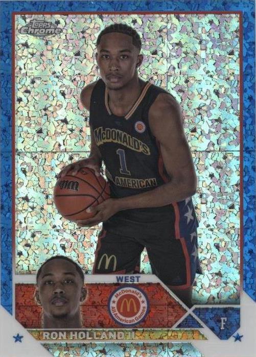 2023 Topps Chrome McDonald's All American - Blue Mini-Diamond Refractor #67 Ron Holland II /99 (RC)