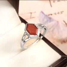 Sunstone Ring, Sunstone Silver Ring, Statement Ring, Wedding Ring