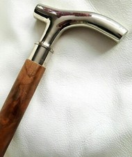 VICTORIAN ANTIQUE VINTAGE SOLID BRASS BEAUTIFUL WOODEN WALKING CANE STICK GIFT