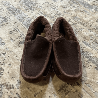 UGG Brown Ascot Wool Slip On Lined Moccasins Size 8 US $120  display picture 1