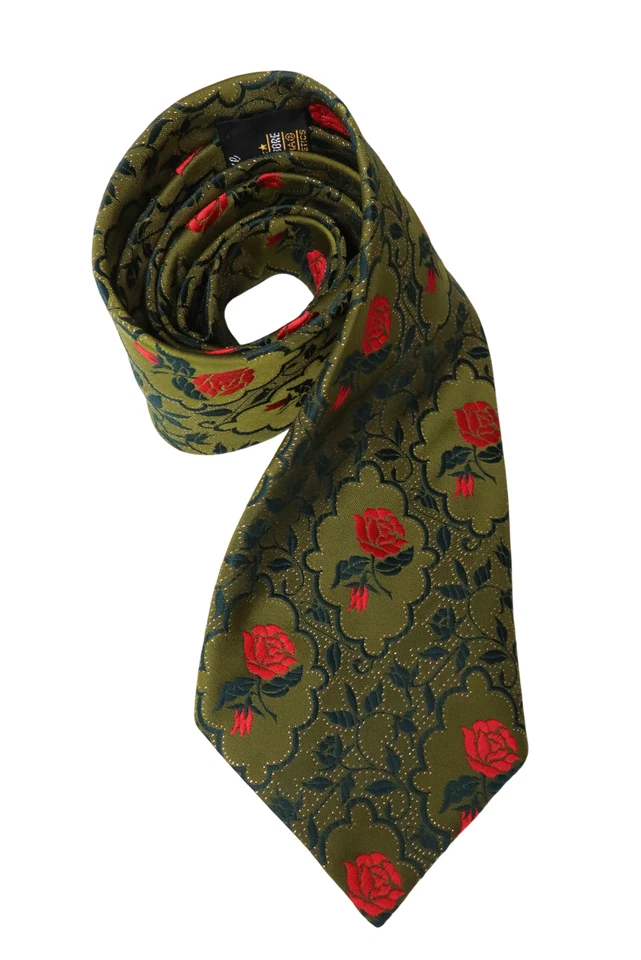 Corbata COMMODORE para hombre talla única bordada en punta patrón floral multicolor Foto 2 de 4