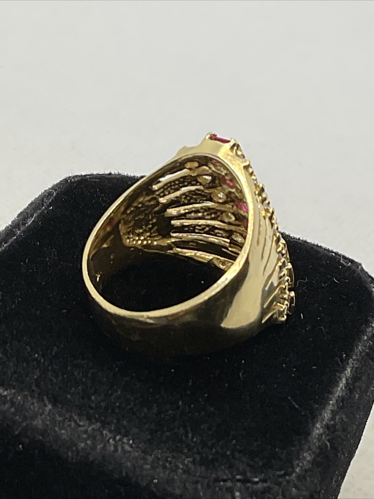 IMPRESSIVE Solid 14K Yellow Gold Princess Cut Cre… - image 19