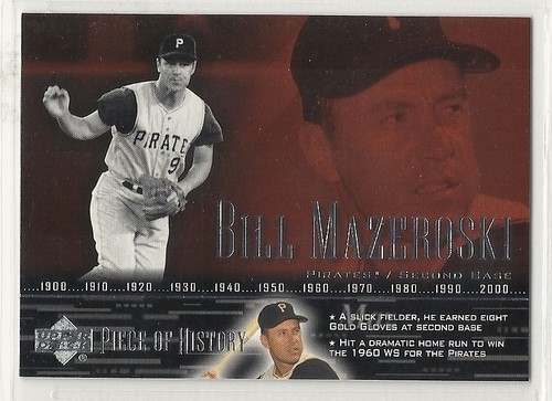 2002 Upper Deck Piece of History Baseball - #84 - Bill Mazeroski - Pirates - 第 1/1 張圖片