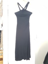 Coast long black lined dress size s/8