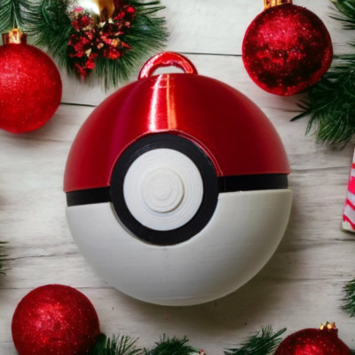 4er Set Pokeball zum Aufhängen am Weihnachtsbaum, 3D Druck sehr hochwertig