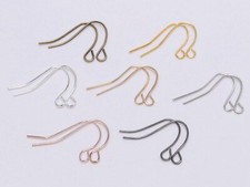 400 Pcs Simple Fish Earring Hook Ear Wire French Hook Various Color Craft DIY