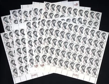 BELOW FACE! #1446 S. LANIER.  WHSLE LOT of (10) MINT SHEETS. F-VF NH. BCV $160