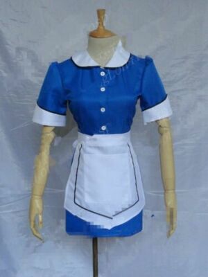 Clara Blue Dress Cosplay Costume Costume Maid Uniform