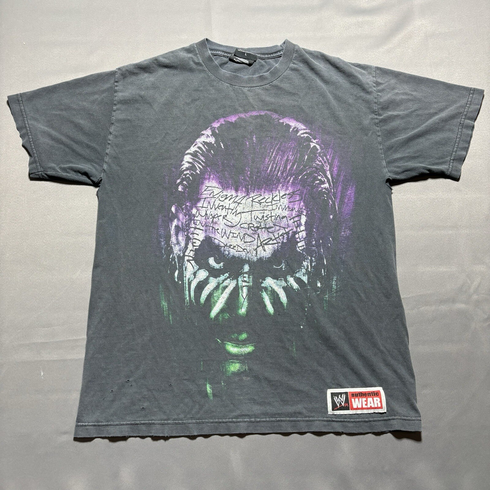 Vintage 2007 WWE Jeff Hardy Immune to Fear Distressed Faded Wrestling Shirt - L