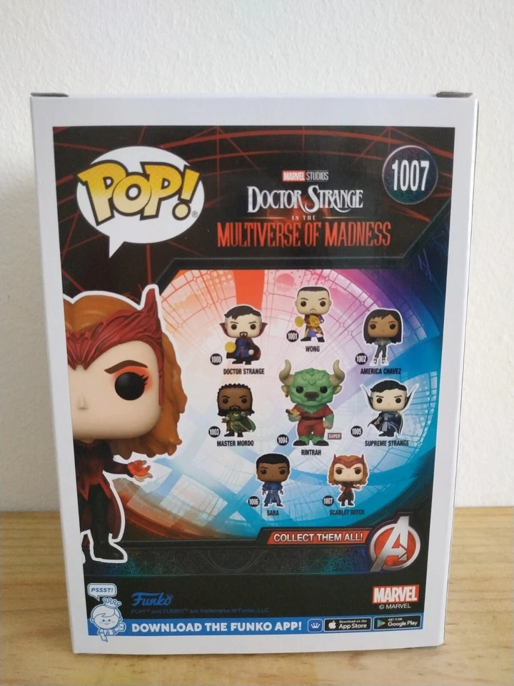 Funko Pop Scarlet Witch Glow in the dark Doctor Strange Marvel 1007 Exclusive - Imagen 2 de 4