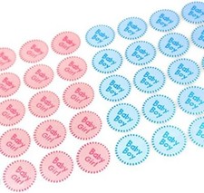 Baby Boy Baby Girl Print Foil Seal Stickers, 1-inch, 100-piece