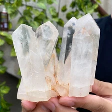 440G Natural White Clear Quartz Crystal Cluster Raw Healing Specimen