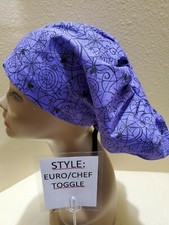 Spiders Webs purple Halloween Women's Euro/Chef Surgical Scrub Hat