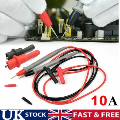 QNGENET Digital Multimeter Test Leads 10A Quality Extension Lead Probes Volt Meter Cable